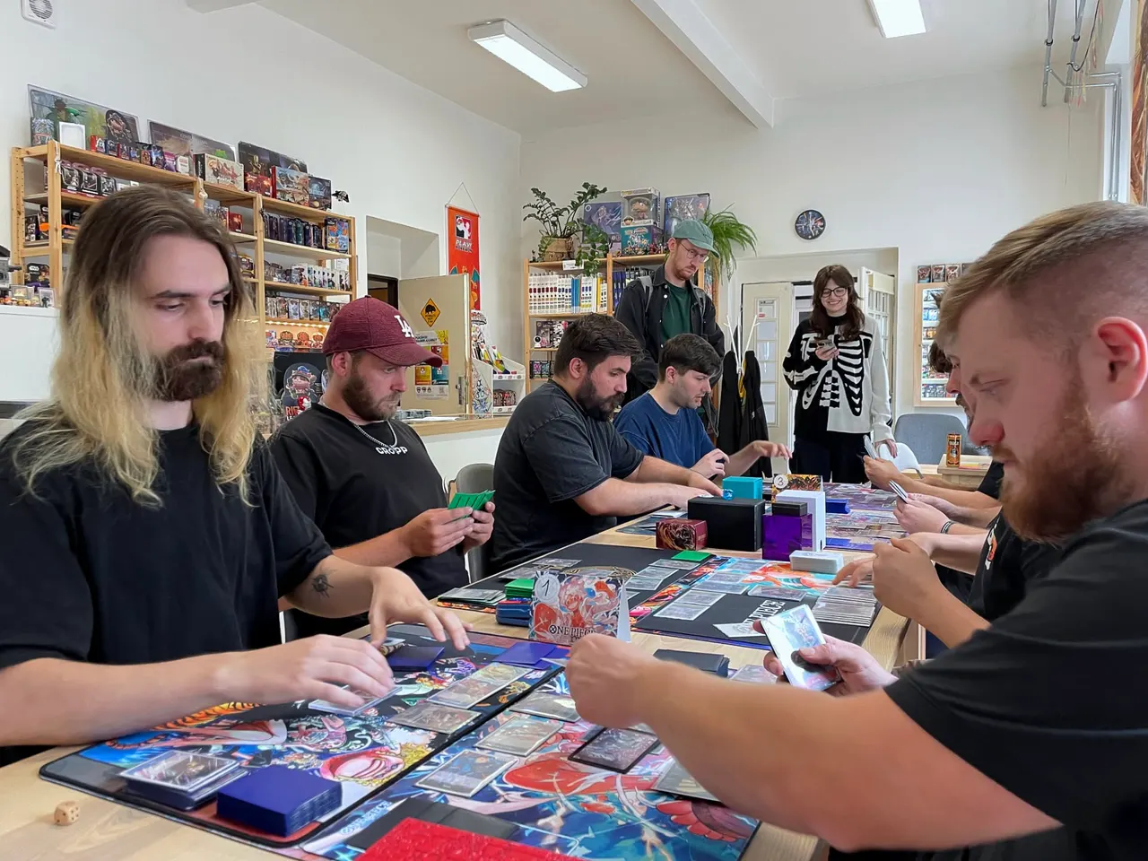 Focused matches at the tables in Wombat Games